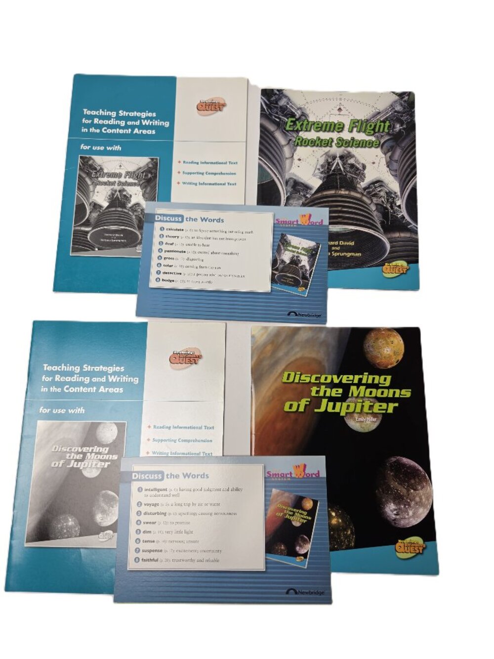 Newbridge Reading Quest Space Science 4 Book Set Rocket Jupiter Teacher Guides